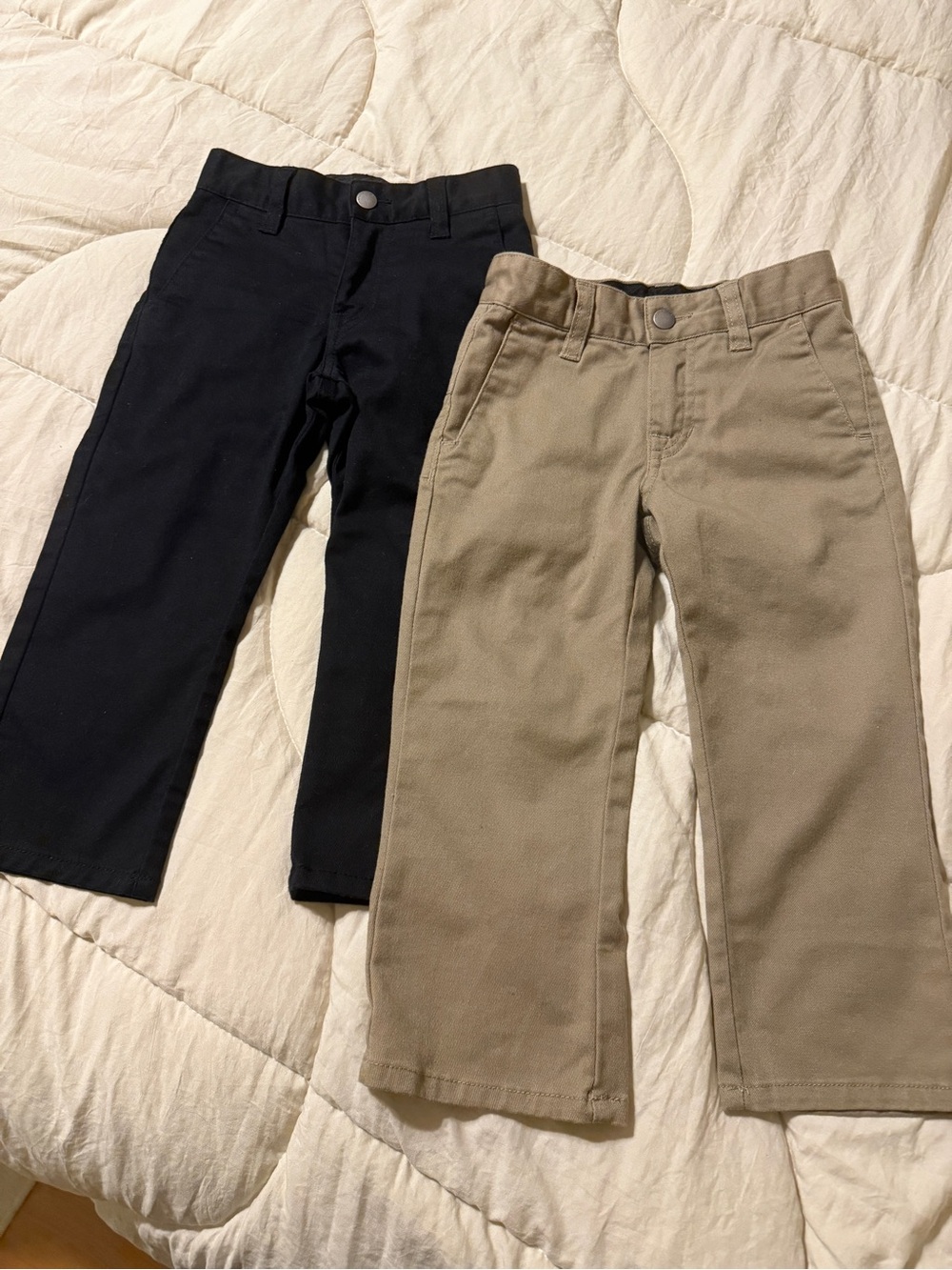 Volcom 2 Pair Kids Straight Chino Pants in Black & Khaki, 2T